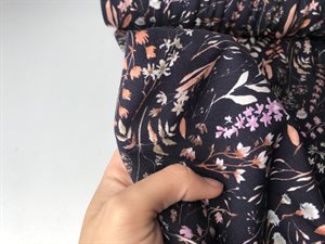 Bomuldsjersey - skønne blomsterblade